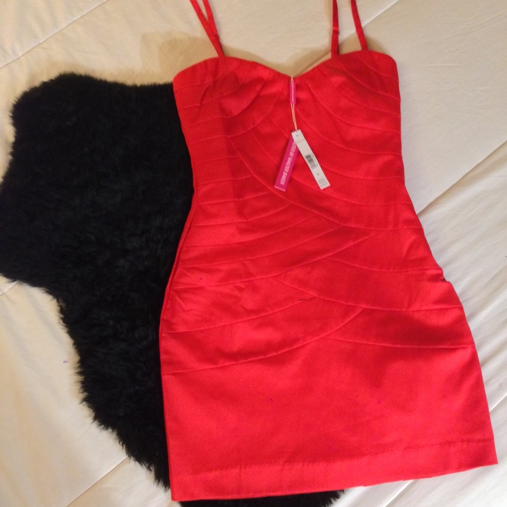 Walter Baker red bodycon dress NWT